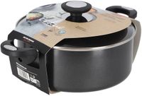 Beka Pro Induc Kookpan met Glazen Deksel 24 cm Zwart