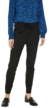VERO MODA VMEVA High Waist Tapered Fit Trousers - Black