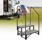 VEVOR RV Stappen met Dubbele Handvaten, 2 Stappen, 300 kg Belastbaarheid