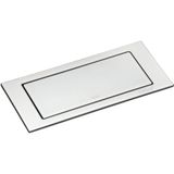 EVOline Backflip stopcontact - intrekbaar stopcontact 2-voudig met USB-C oplader, kunststof/glas wit mat