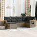 Maison Exclusive - Ensemble de jardin pour 6 personnes avec coussins, gris, en polyrotin