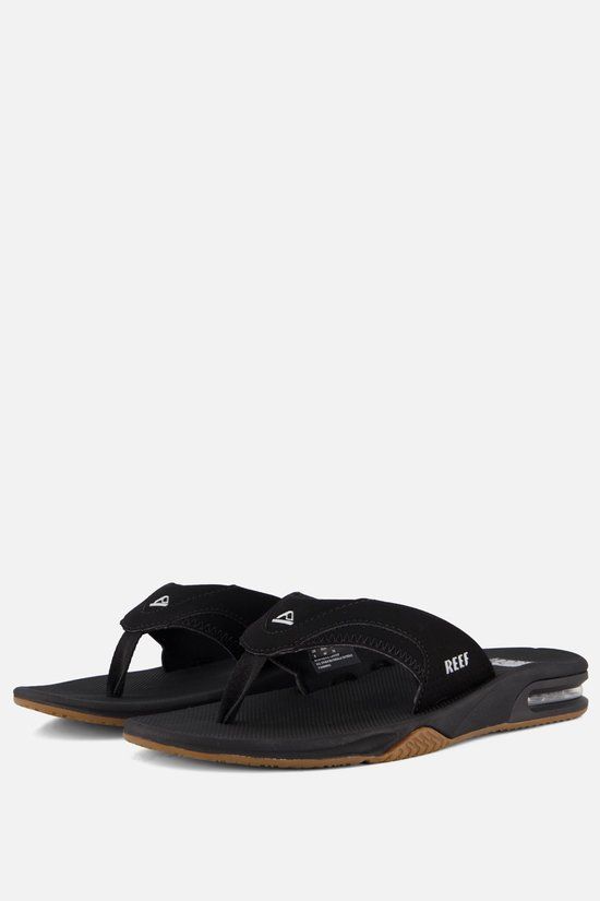 Reef Fanningblack/Silver Heren Slippers - Zwart/Zilver - Maat 45