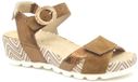 Durea 7425 Plateau Sandalen Dames Cognacbruin Suède Wijdte G