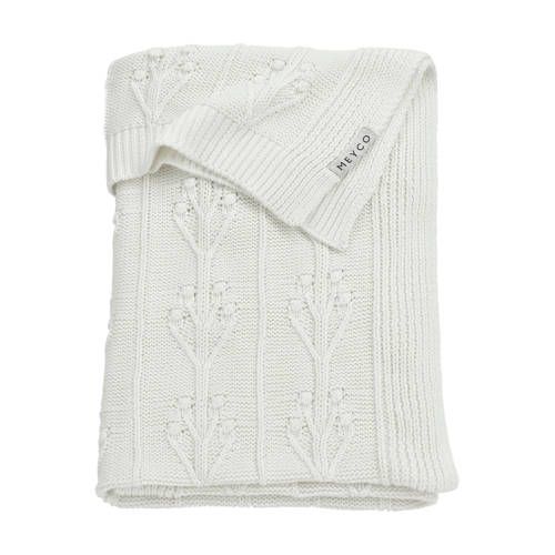 Meyco Baby Ledikantdeken Romantic Flower - 100x150 cm - Offwhite