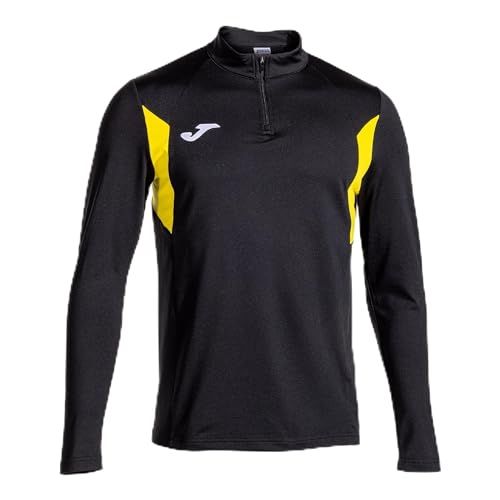 Joma Winner III Men's Sweatshirt - Half Zip - Black/Yellow - Size L