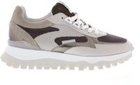 Floris van Bommel Dames Sneakers Grommi 03.06 Donkerbruin Leer - Maat 39