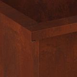 vidaXL Plantenbak met led Roestkleurig 50 x 80 x 48 cm
