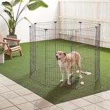 Holland Connections enclos pour animaux de compagnie avec 8 panneaux et 8 ancrages au sol - Fer - 122 cm