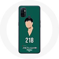 Maniacase Hoesje voor Oppo A53 Squid Game Cho Sang woo nummer 218