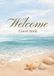 Welcome Guest Book: Guest Sign-In Log Book for Airbnb, VRBO & Vacation Rentals Beach House & Coastal Visitor Log Book