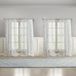 Laura Ashley Barnette raamgordijnen met roedezak, lengte 246 cm, set met 4 panelen, semi-doorschijnend lichtfiltering, blauw