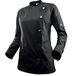 BP 1594-485-32-2XL Koksjas voor vrouwen, lange mouwen, piqué-inzetstukken en arm-lift-systeem, 215,00 g/m² stofmix, zwart, 2XL