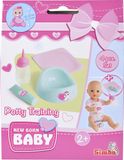 Simba New Born Baby Trainingsset voor babypotjes, vulbare fles, wisdoek en crème voor poppen van 30-43 cm, 4 delen, vanaf 2 jaar