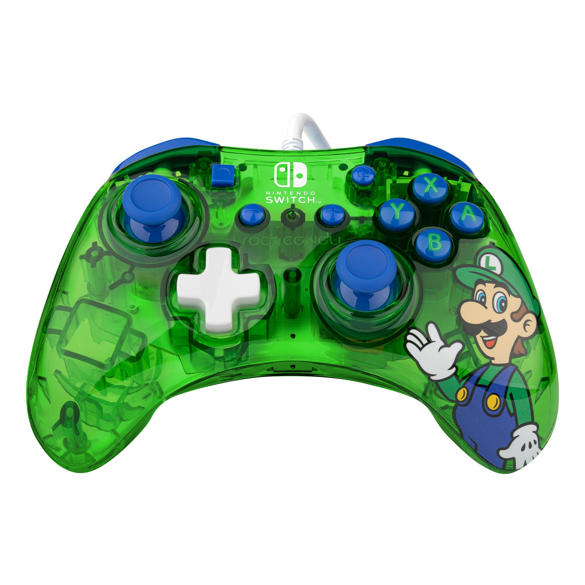 PDP Rock Candy Wired Controller - Luigi Lime - Nintendo Switch & Switch OLED