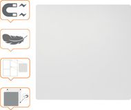 Nobo whiteboard 450x450mm, magnetisch, frameloos, modulair