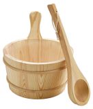 Seau et louche pour sauna