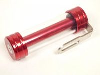 mad verzekeringssticker houder rood aluminium buis voor motorfiets nieuw