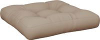 vidaXL Palletkussen 58x58x10 cm stof taupe