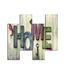 Homemania Wandbord voor thuis, 4 delen, ruimte, meerkleurig, 76 x 0,3 x 50 cm, HM204PMDF15, MDF