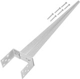 KOTARBAU Verstelbare paalsteun, 0-160 mm, staal, zilver