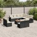 Maison Exclusive - Ensemble de jardin pour le jardin, composé de 12 pièces avec coussins, en polyrotin noir
