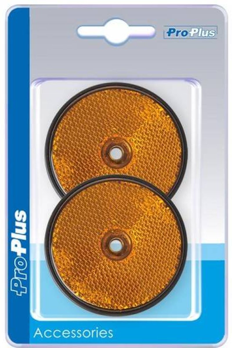 ProPlus Pro+ Reflector oranje 60mm schroefbevestiging 2 stuks in blister