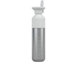 Dopper Flip Straw White + Steel 490ml Bundel