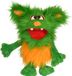 Living Puppets Handpop monster to go - Groen monstertje van 35 cm