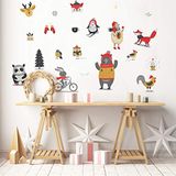 Ambiance Sticker Kerststicker met winterdieren