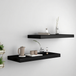 vidaXL Schweberegal 2 Stück. 60 × 23,5 × 3,8 cm MDF Schwarz