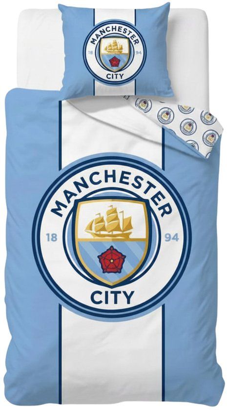 4KidsOnly Manchester City Dekbedovertrek - 140 x 200 cm - Katoen - Blauw