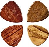 ORTEGA houten picks assortiment OGPW-MIX4-4-pack/Olive/Padouk/Sandel/Chacate