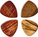 ORTEGA houten picks assortiment OGPW-MIX4-4-pack/Olive/Padouk/Sandel/Chacate