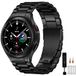 Mastten No Gap Compatibel met Samsung Galaxy Watch 7 6 5 4 Band 44mm 40mm, Roestvrij staal Metalen Vervangende Band voor Galaxy Watch 6 Classic / 5 Pro / 4 Classic/FE, Zwart