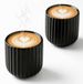 Merkloos Espresso Koffiekopjes - Espresso kopjes 180 ml - Keramiek - Zwart