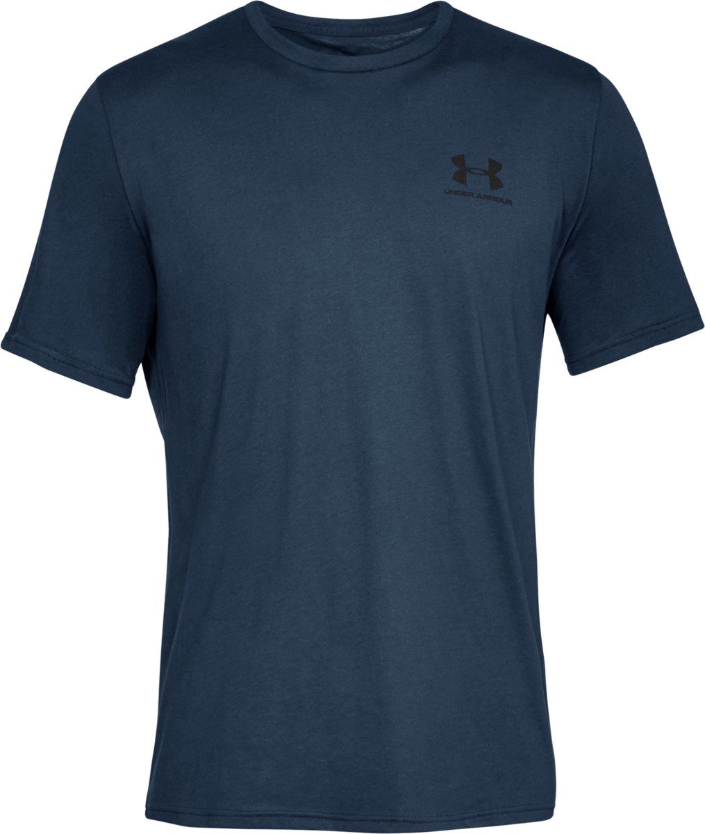 Under Armour Sportstyle Lc SS Heren Sportshirt - Maat XL - Academy/Black