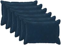vidaXL - Kussensloop - 6 stuks - HOUTEN - Blauw - 50 x 75 cm - Katoensatijn