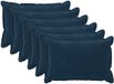 vidaXL - Kussensloop - 6 stuks - HOUTEN - Blauw - 50 x 75 cm - Katoensatijn