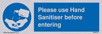 Gebruik Hand Sanitiser voordat u