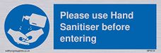 Gebruik Hand Sanitiser voordat u