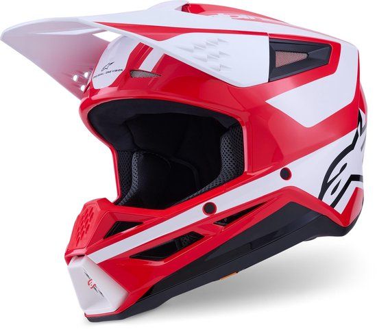 Alpinestars S-M3 Heat Rood Wit Crosshelm - Helm