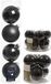 Compleet glazen kerstballen pakket zwart glans/mat 26x stuks - 10x 6 cm - 12x 8 cm - 4x 10 cm