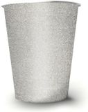 ORIGINAL CUP - 10 Amerikaanse glinsterende zilveren recyclebare kartonnen bekers 53 cl