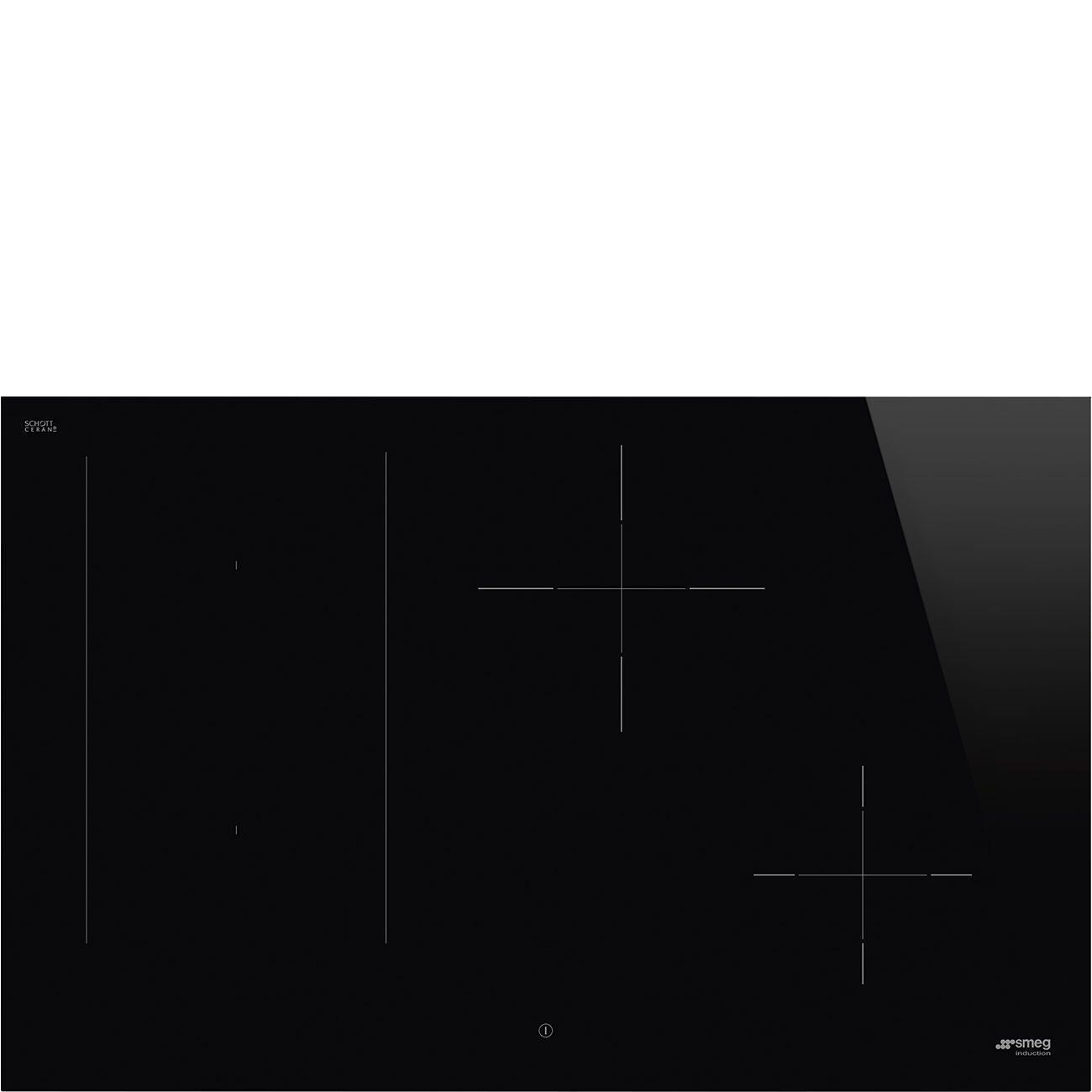 Smeg SIM3844D - 80cm Black Built-in Induction Cooktop with 4 Zones