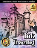 COLOROO Ink Tracing Book: Medieval Castle for Stress Relief and Hand Coordination