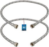 KOTARBAU® 2 Stuks - Flexibele Aansluitslang 3/8" x 3/8" - Flexibele Kraanslang 90 cm