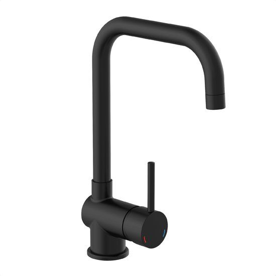 EISL FUTURA Keukenkraan - Mengkraan - Zwart | Modern Design | Messing | 33cm Uitloop
