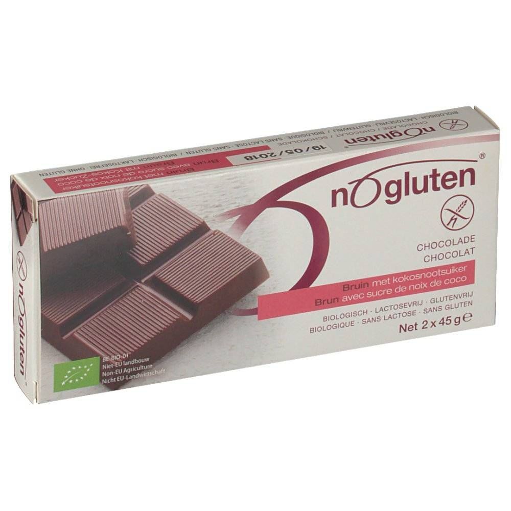 Revogan NoGluten Chocolade Reep Bruin Bio 90 g