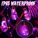 Ibenzoa® Outdoor Halloween lichtketting op zonne-energie met 160 LED's en 16 lampen, oranje en paars, 8 verlichtingsmodi, weerbestendig