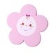 Mopec Magneet met bloemmotief, hout, roze, 0,5 x 7,7 x 7,7 cm, set van 3